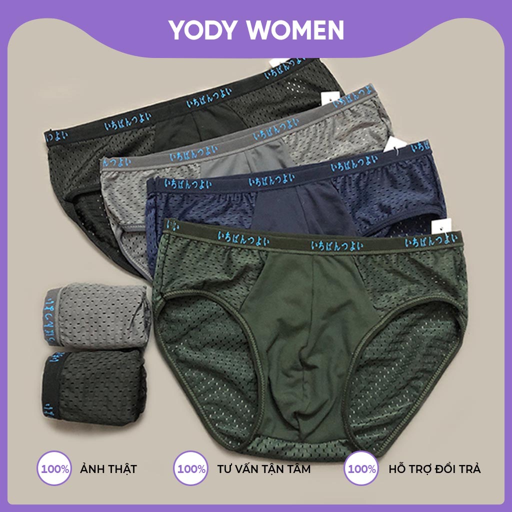 [Combo 4 + FREESHIP] Quần sịp nam, quần lót nam, sịp chéo nam thông hơi thoáng khí thấm hút mồ hôi hàng xuất nhật