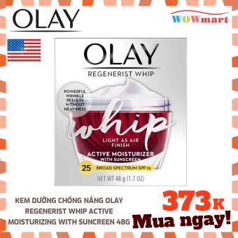 Kem dưỡng chống nắng Olay Regenerist Whip Active Moisturizing with Suncreen 48g - MỸ