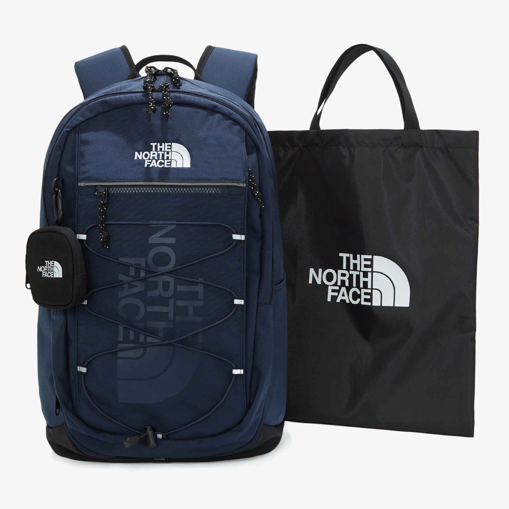 north face backpack black and blue