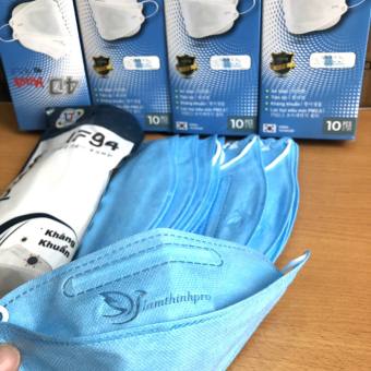 Khẩu trang y tế 4D Mask KF94 màu xanh kiểu Hàn Quốc 4 lớp kháng khuẩn, kháng bụi mịn lên đến 95%, đạt tiêu chuẩn ISO khẩu trang y tế, khẩu trang 3d mask, khẩu trang 3d land mask