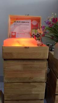 Hộp Massage Đá Muối Himalaya Loại Thẳng 5cm Cao Cấp-Tặng 1 bịch muối tắm 100gr và 2 bóng đèn thay thế - BH 1 năm!!!