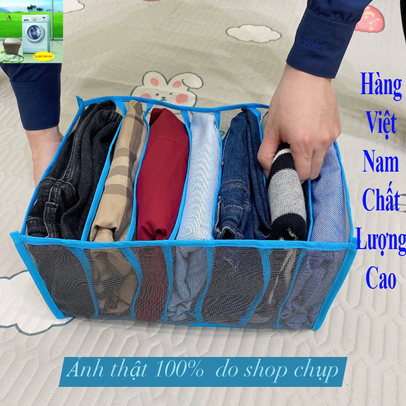 Túi đựng quần áo chia ngăn Hộp xếp đồ lót tiện ích Khay xếp quần áo gọn gàng Túi bọc quần áo chống bụi Giỏ đựng đồ lót