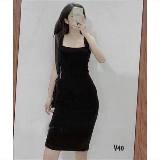 Váy 2 dây trơn đen phong cách giới trẻ Hàn Quốc- váy body 2 dây tôn dáng  chất đẹp ( hàng có sẵn - Đầm, váy nữ | ThờiTrangNữ.vn