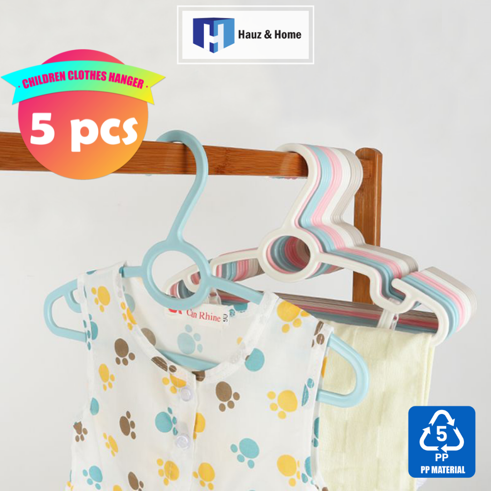 5pcs Children Hanger Baby Clothes Traceless Non-slip Aluminum alloy Clothes  Hanger for Kids Household Hanger Closet Storage Rack