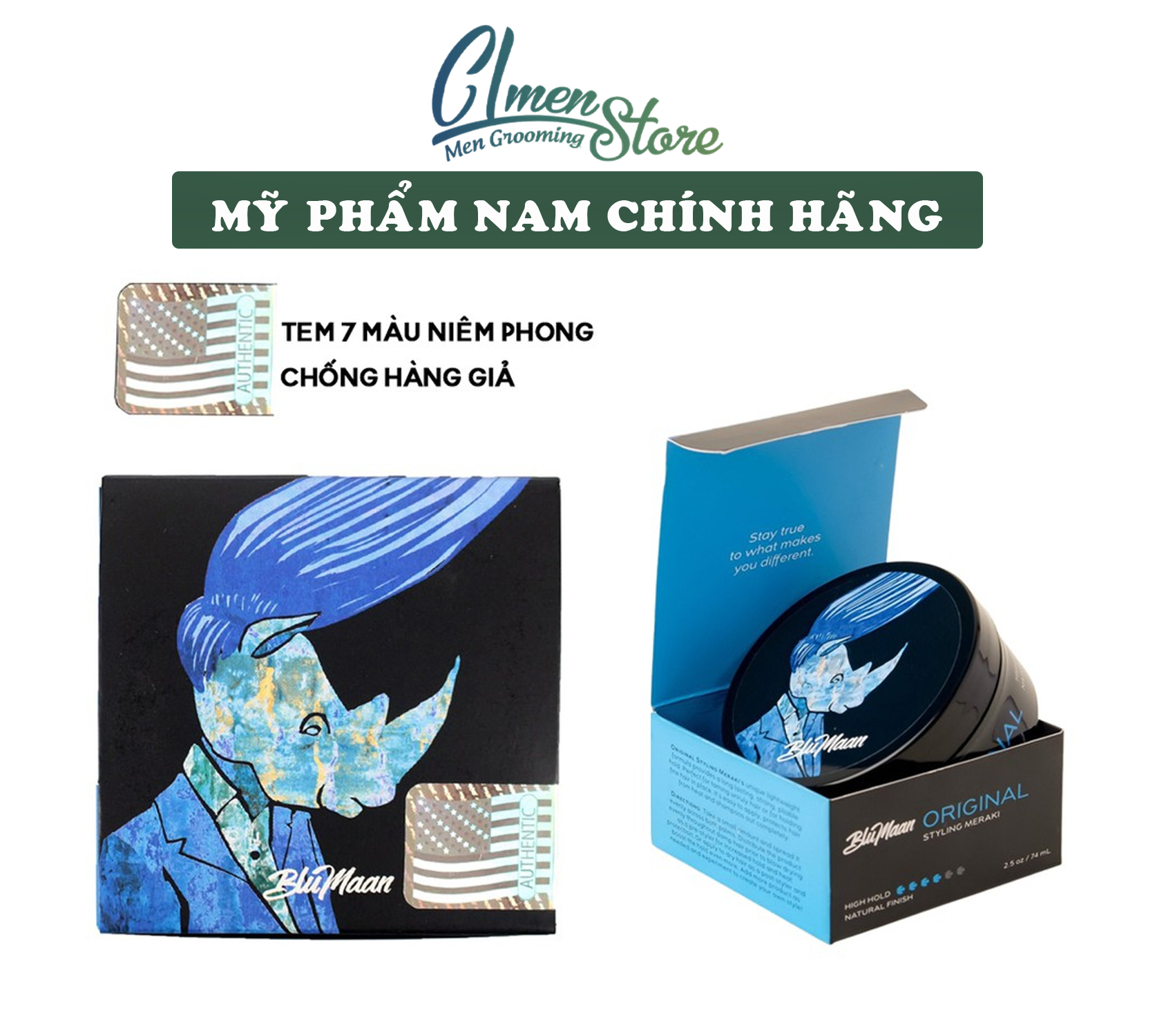 Sáp vuốt tóc Blumaan Original Styling Meraki | Tạo kiểu tóc cho nam