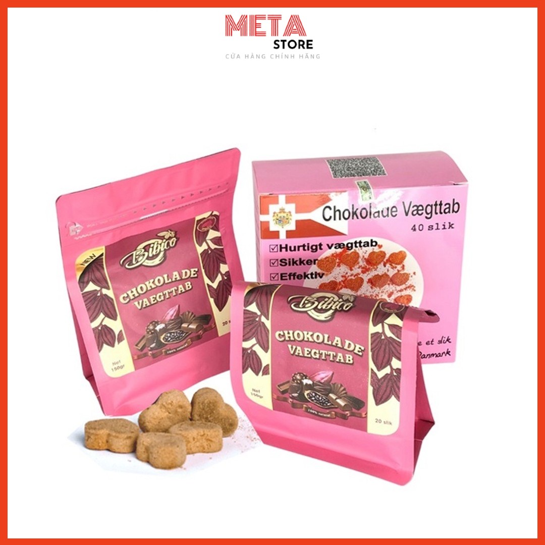 Kẹo Giảm Cân Socola Đan Mạch Chokolade Vægttab Chính Hãng Hộp 40 Viên