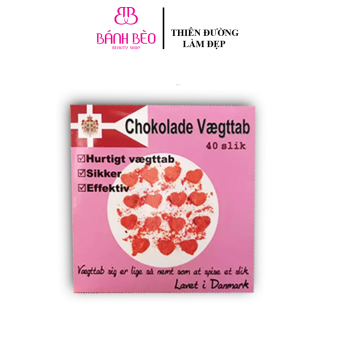 Kẹo Socola Giảm Cân Chokolade Vaegttab Đan Mạch Hộp Hồng