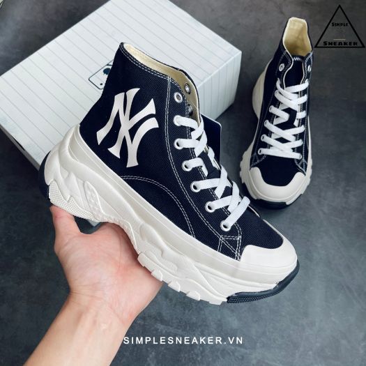 Giày MLB Chunky High New York Yankees Black Màu Đen