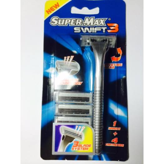 Dao cạo râu 3 lưỡi SuperMax Swift3 - Dao cạo râu nhập khẩu chất lượng cao
