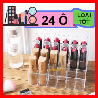 Khay 24 ô để son và dụng cụ trang điểm Kệ đa năng