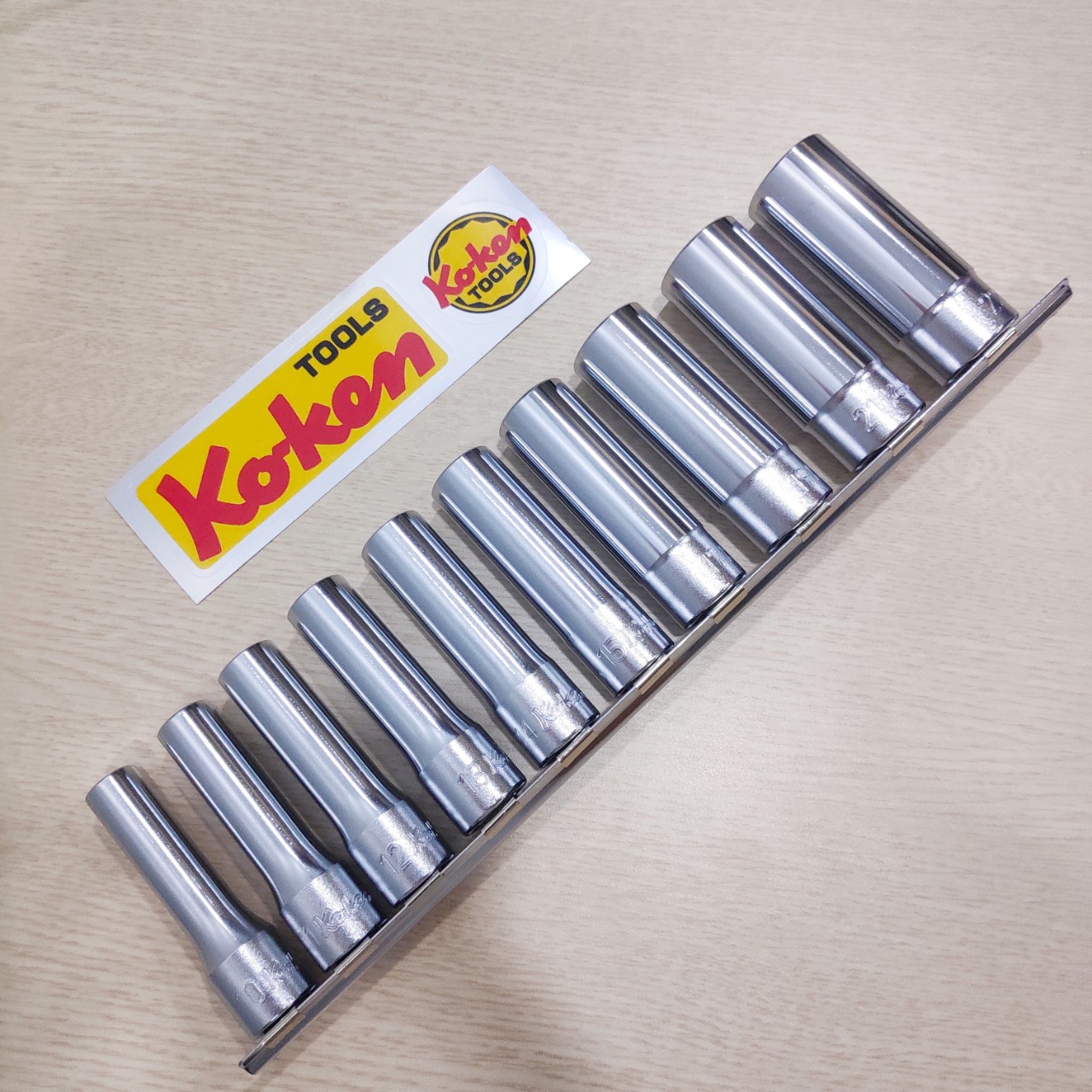 Bộ tuýp khẩu 1/2 dài chống trầy ốc Koken Nhật RS4310M/10 gồm 10 cỡ từ 10-22mm [Made in Japan]