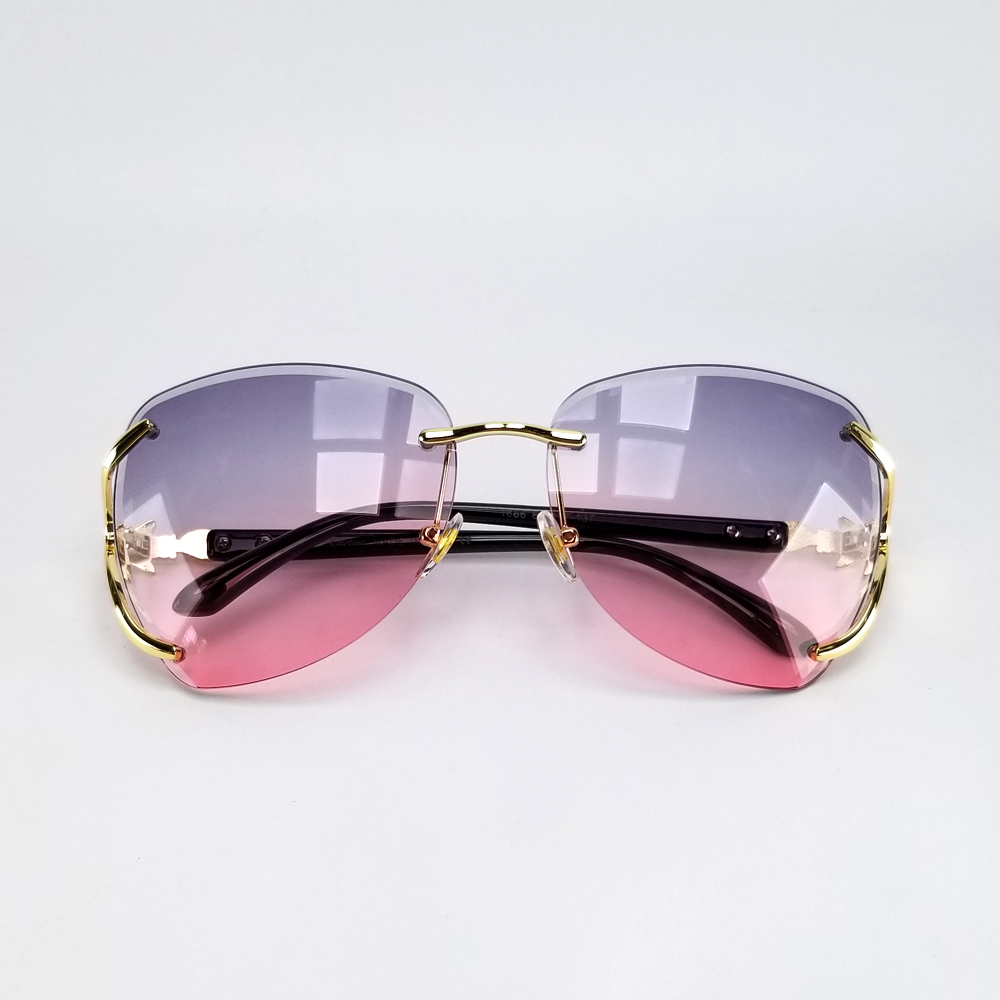 Mắt Kính Mát Nữ thời trang cao cấp-7k 1886  Kính mát nữ kính không viền mẫu mới sang chảnh. Tặng túi da đựng kính và khăn lụa