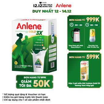 Sữa bột Anlene Gold 3X hương Vanilla hộp giấy 1.2kg