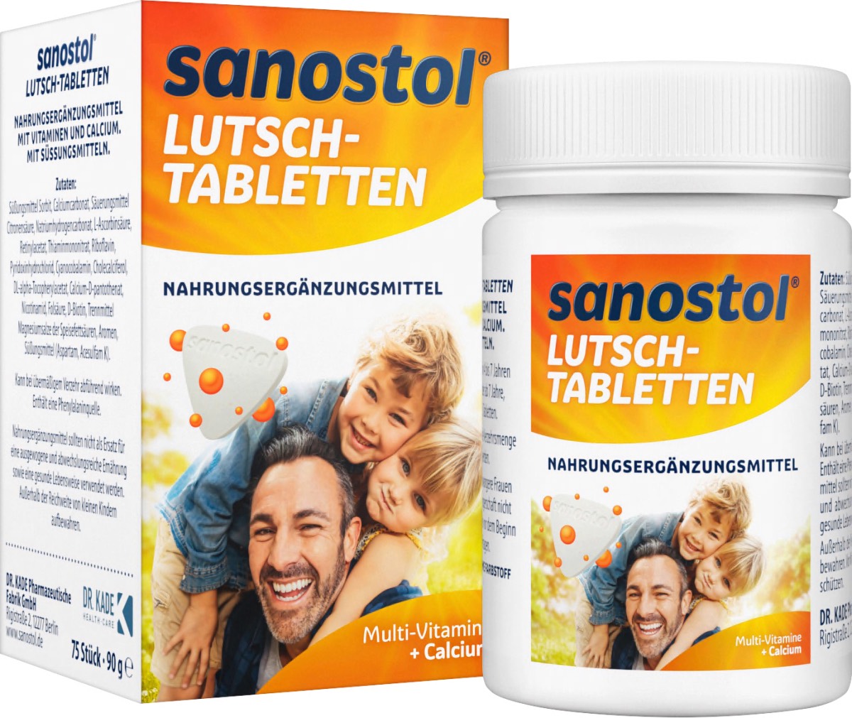 Viên ngậm sanostol bổ sung canxi & multi-vitamin tổng hợp + canxi, 75 viên
