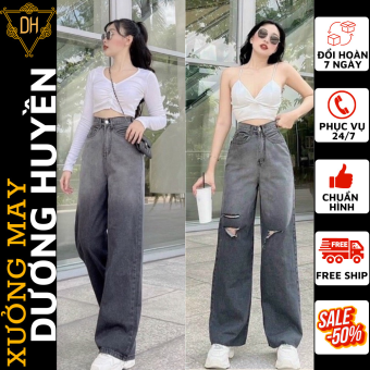 Quần bò ống rộng nữ,quần jeans ống rộng suông đứng,màu xám loang khói,dáng suông,vải bò dày đẹp cao cấp , quần bò ống rộng nữ ,quần bò ống rộng nữ cạp cao ,quần bò ống rộng nữ lưng cao