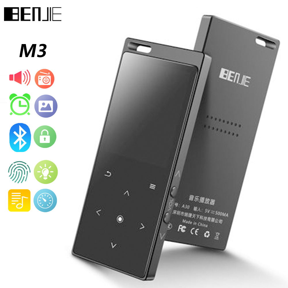  BENJIE Máy Nghe Nhạc MP3 M3 Máy Nghe Nhạc MP4 Video Bỏ Túi Mini Không Nhớ Có Loa Tích Hợp Máy Phát Nhạc MP3 Cảm Ứng Không Ồn Bluetooth Âm Thanh Thể Thao Di Động Walkman Hỗ Trợ Đài FM Sách Điện Tử Đồng Hồ Báo Thức Máy Ghi Thẻ TF 
