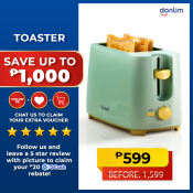 Donlim Stainless Steel Bread Toaster with 7 Speed Adjustment