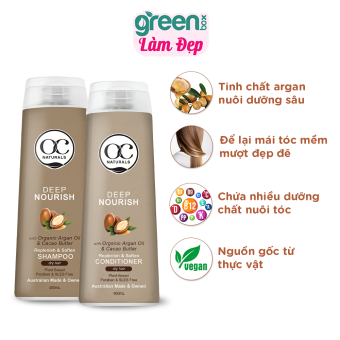Dầu Xả OC NATURALS 400ml Phục Hồi Mái Tóc Khô Xơ Chẻ Ngọn, Ngăn Rụng Tóc, Tăng Cường Độ Ẩm Nuôi Dưỡng Da Đầu