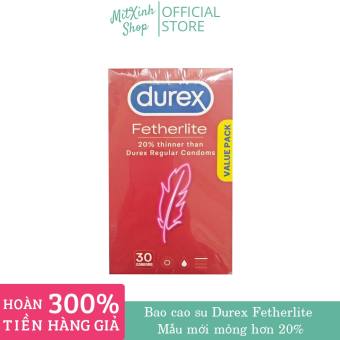 Bao Cao Su Siêu Mỏng Durex Úc - Durex Fetherlite - Hộp 30 Chiếc