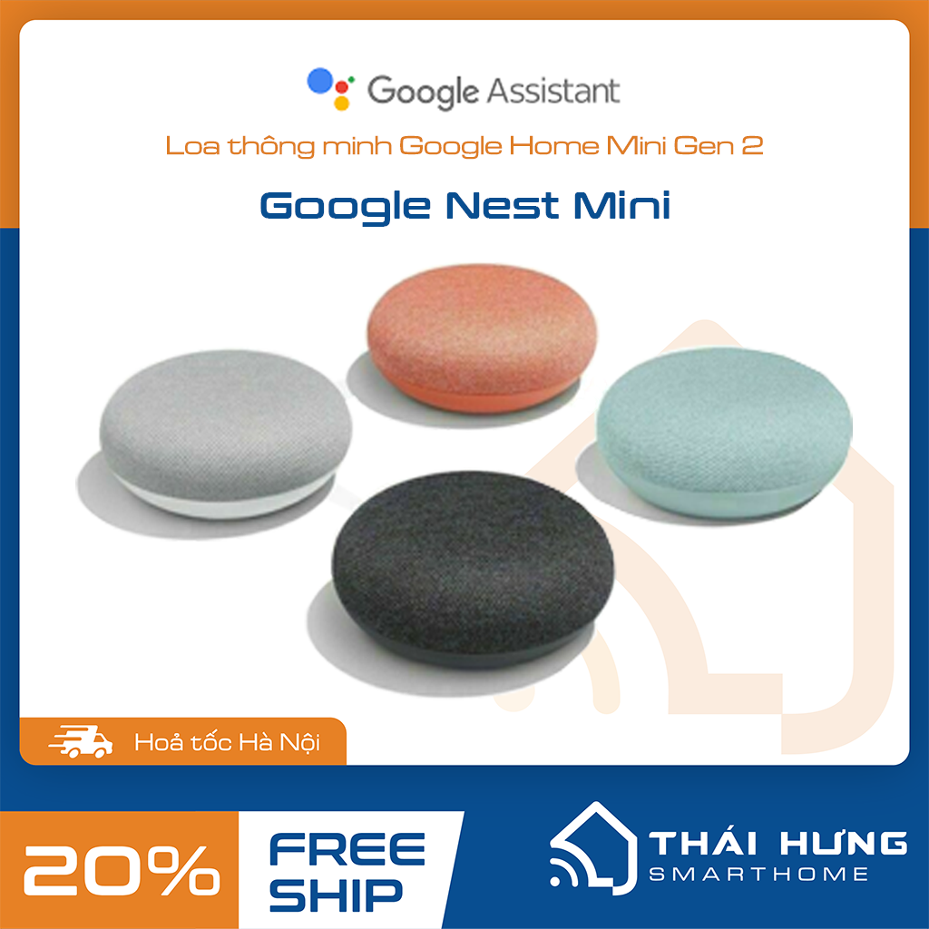 Loa thông minh kiêm trợ lý ảo Google Nest Mini 2 chính hãng nguyên seal - Google home mini thế hệ 2