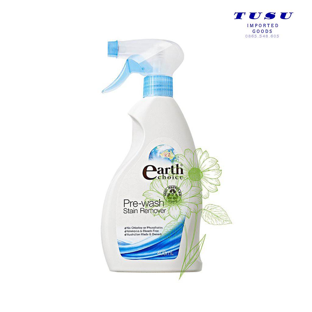 Nước tẩy quần áo gốc thực vật hương cỏ và dừa Earth Choice 400ml - Nhập khẩu chính hãng từ Úc / Earth Choice Coconut and Grass-Based Plant-Based bleach