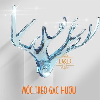 Móc treo đồ dán tường cao cấp hình Gạc Hươu Etravel