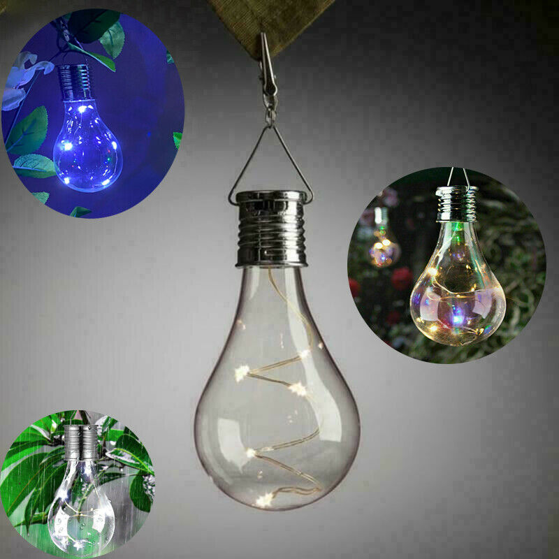 solar light bulb string garden lights