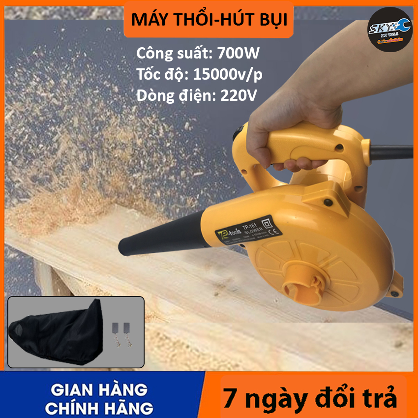 TP160-161 Máy thổi bụi - hút bụi cầm tay, máy hút thổi bụi 2 chiều thông minh nhỏ gọn, tiện dụng ,công suất lớn mạnh mẽ 700W giúp vệ sinh dễ dàng- Mô tơ dây đồng 100% Bảo hành 3 tháng, 2 phân loại: có điều tốc và không điều tốc