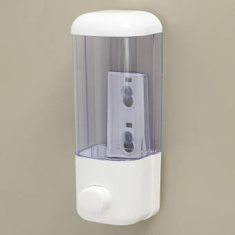 Hộp đựng chất lỏng 2 ngăn gắn tường (Sữa tắm, dầu gội, nước rửa tay,...) tự động nhả thông minh khi nhấn vào, chất liệu nhựa cao cấp, màu trong suốt