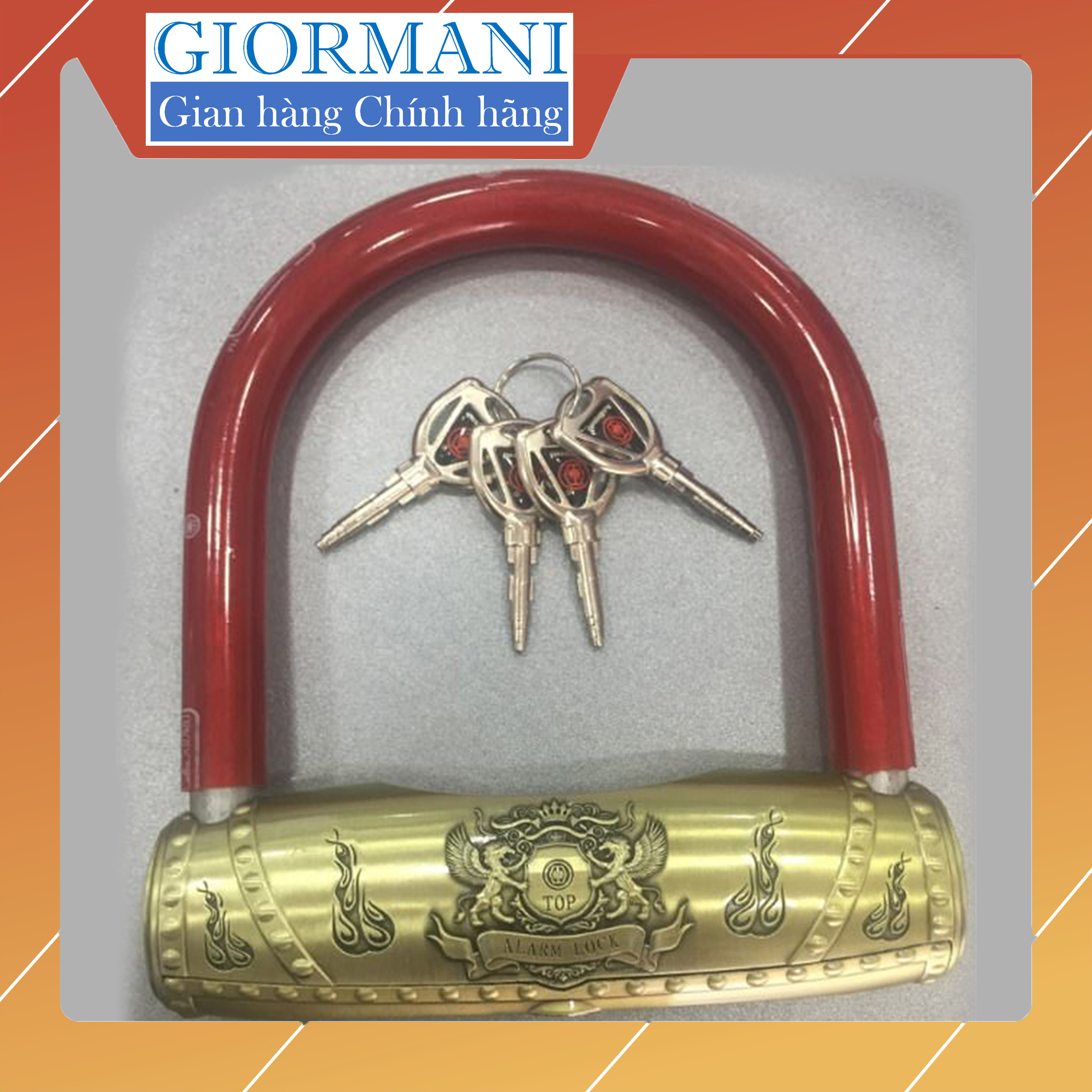 Khóa chữ U có báo động âm thanh siêu chống trộm - Hàng cao cấp GIORMANI