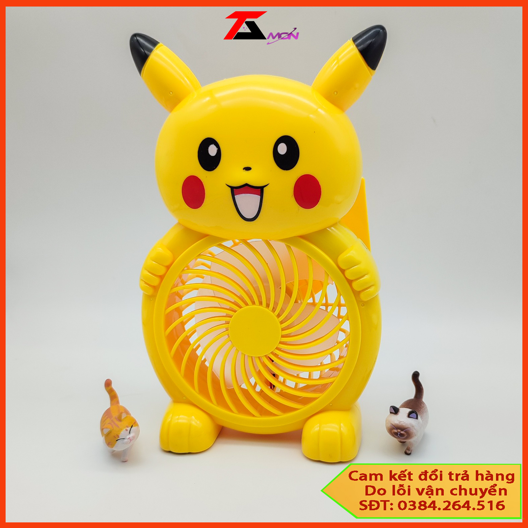 Quạt mini Pokemon - quạt để bàn sạc tích điện- quạt để văn phòng
