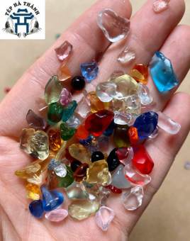 Sỏi Thủy Tinh Nhiều Màu Trang Trí Bể Cá 50Gram