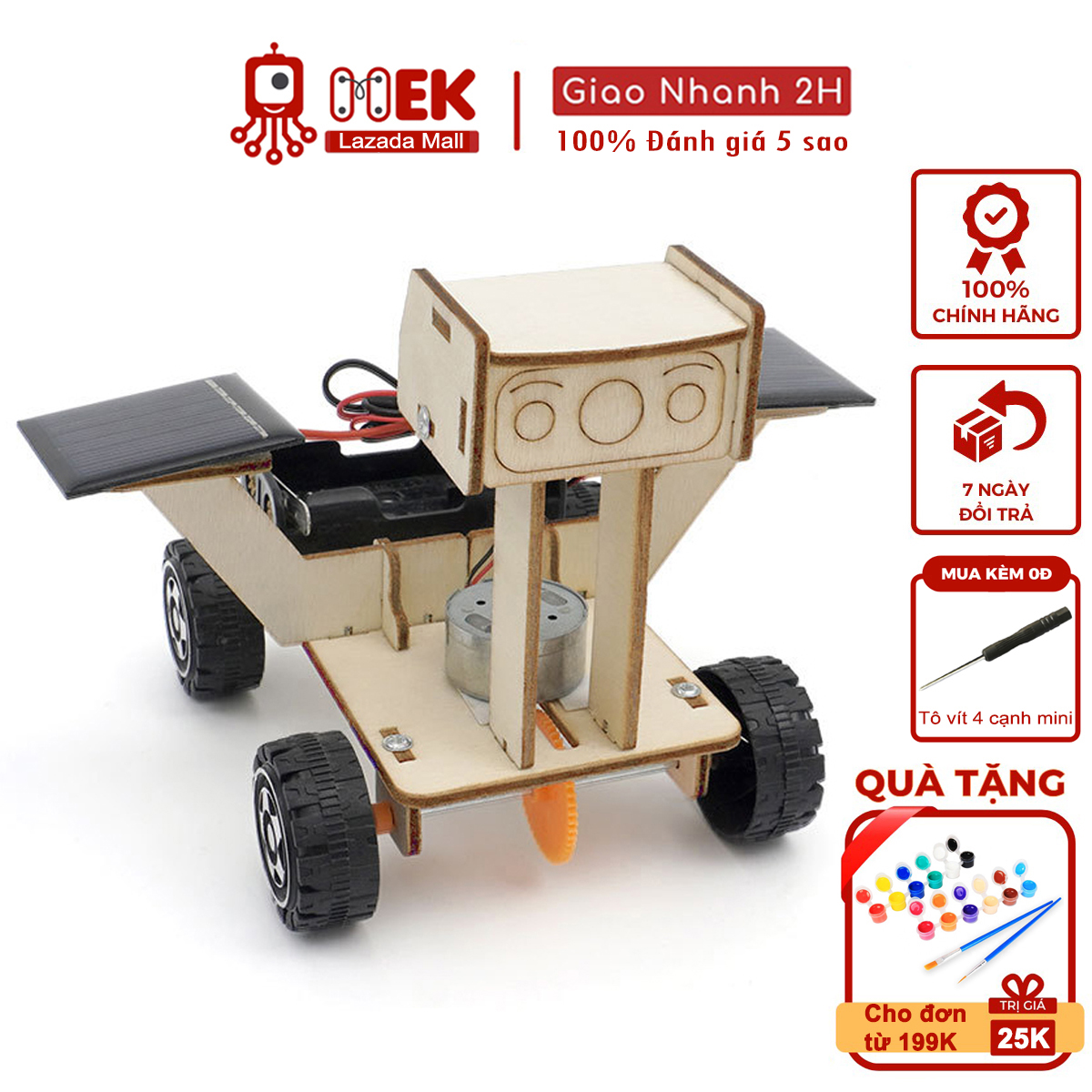 Đồ chơi trẻ em MEKVN bộ lắp ráp mô hình xe thám hiểm mặt trăng động cơ chạy bằng năng lượng mặt trời C-13A bằng gỗ phát triển trí tuệ sáng tạo thông minh thí nghiệm khoa học kĩ thuật theo phương pháp giáo dục STEM cho bé