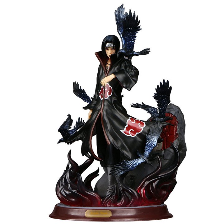 Đồ chơi mô hình anime. mô hình naruto. nhân vật uchiha itachi akatsuki và bầy quạ đen