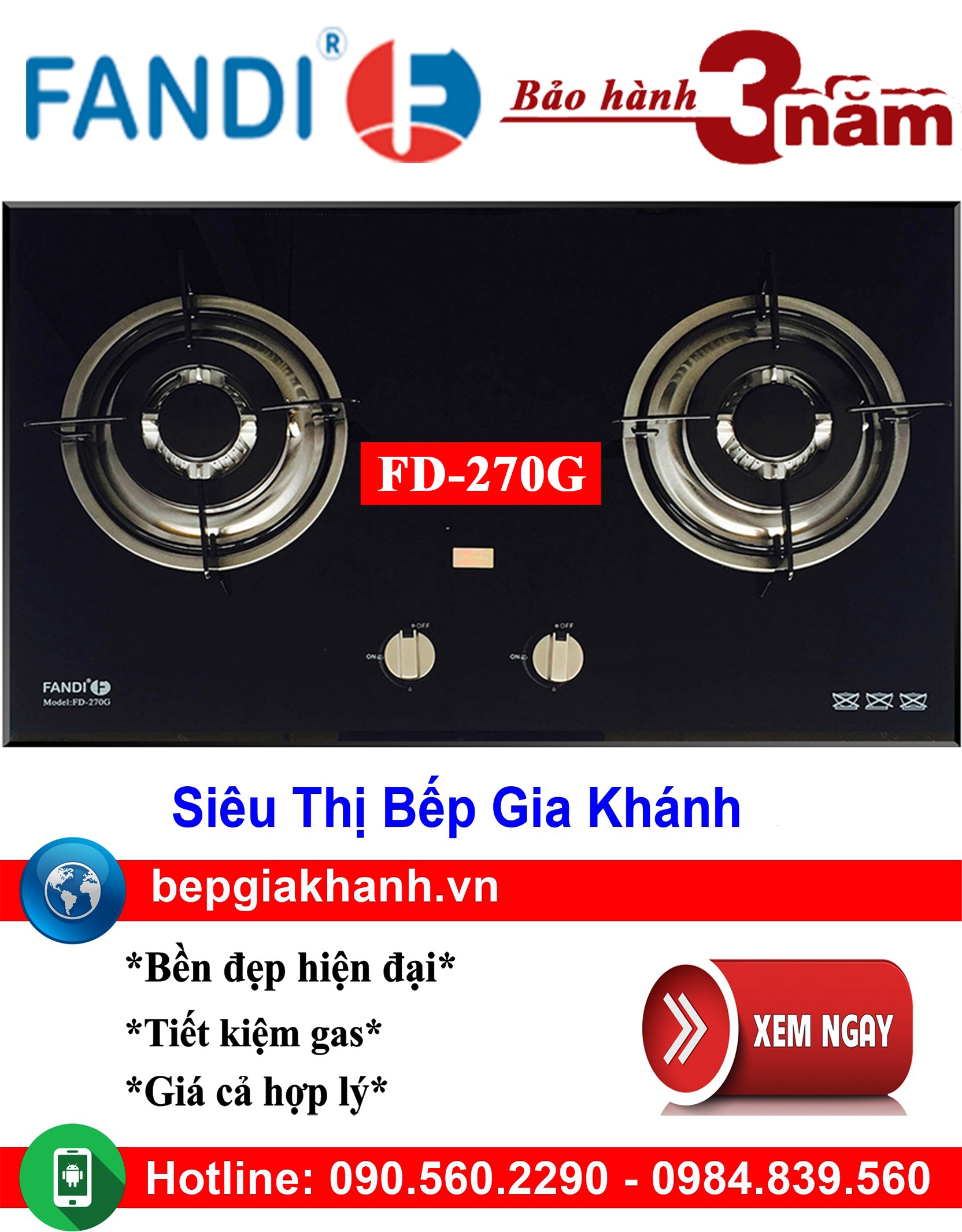 [HCM]Bếp gas âm 2 vùng nấu Fandi FD-270G, bếp gas, bếp gas đôi, bếp gas đơn, bếp gas âm, bếp ga, bếp ga đôi, bếp ga đơn, bếp ga âm, bep ga, bep gas