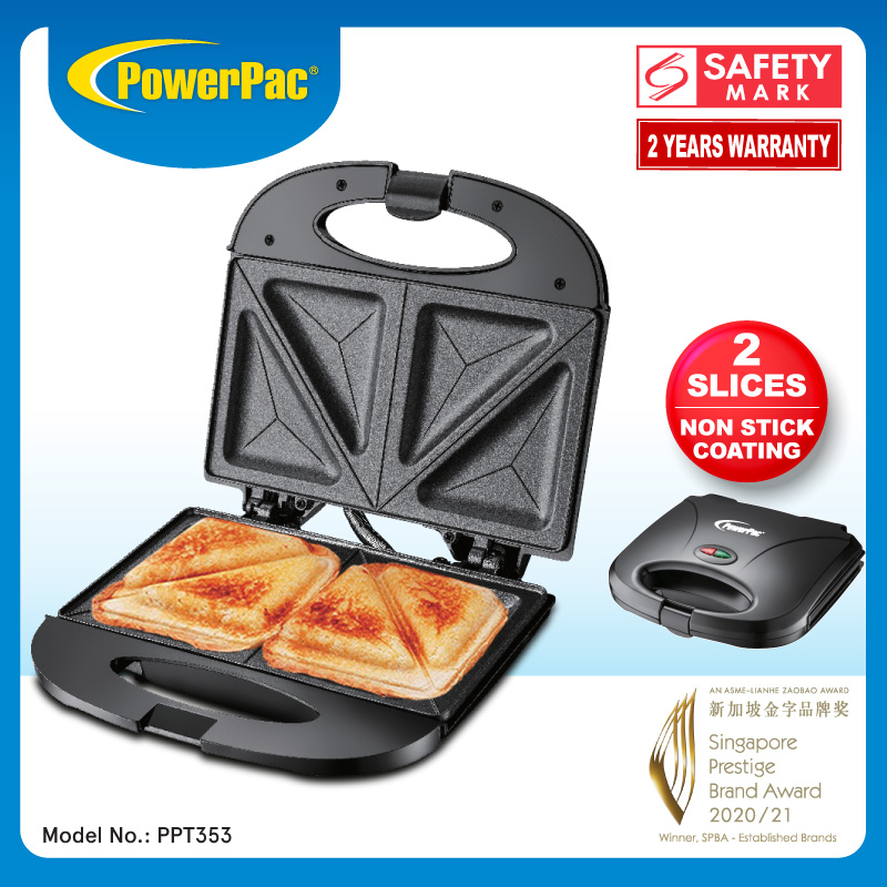 Double-sided Heating Electric Sandwich maker with Non-stick coating plate  (PPT353)