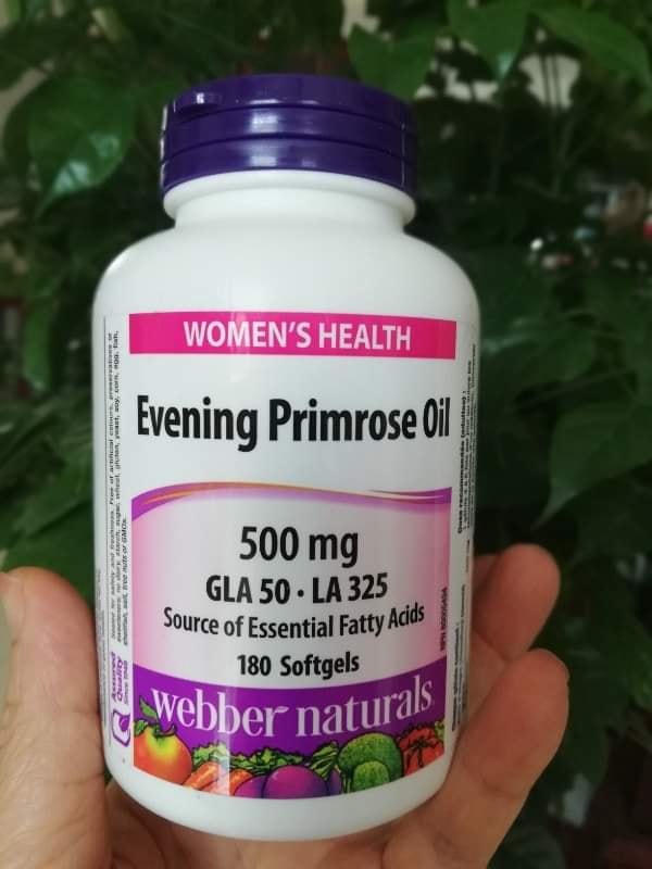 [Canada] Tinh dầu hoa anh thảo 500mg Webber Naturals 180v, Canada, Date 12/2024