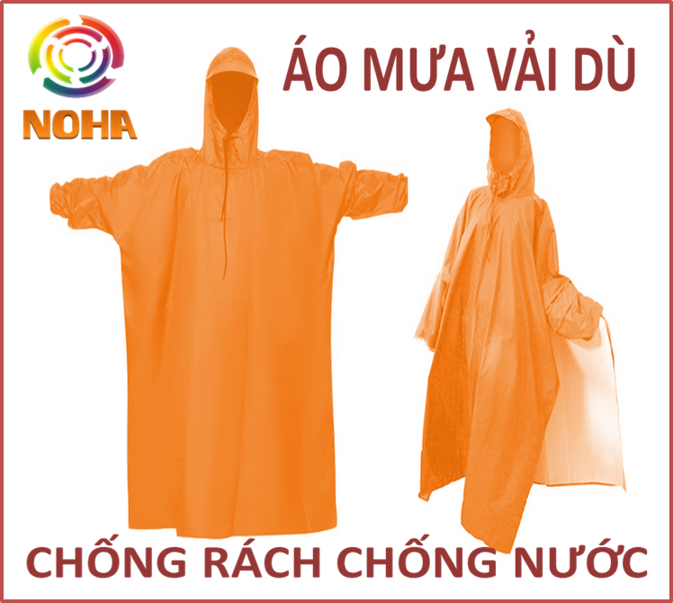 Áo mưa cánh dơi xẻ tà vải dù hàng loại 1