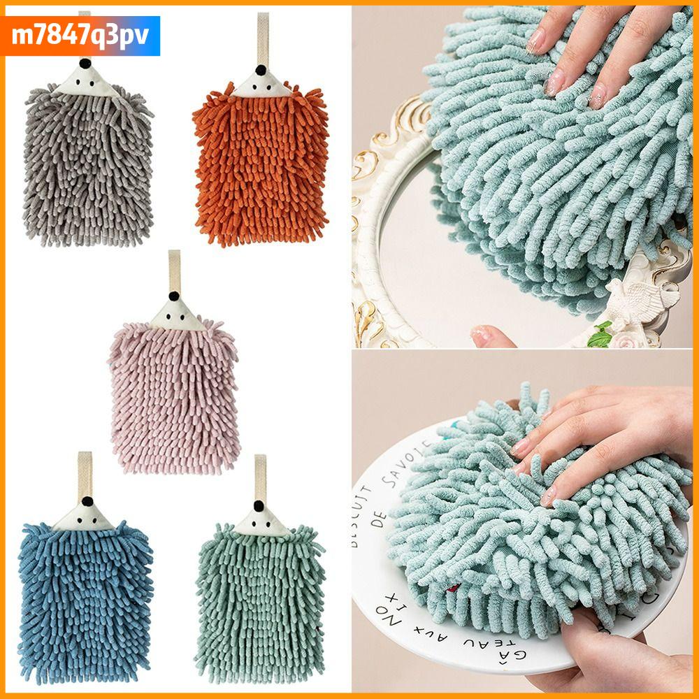 Chenille Hand Towels Kitchen Bathroom Hand Towel with Hanging Loops Quick  Dry Soft Absorbent Microfiber Towels Animal Hedgehog