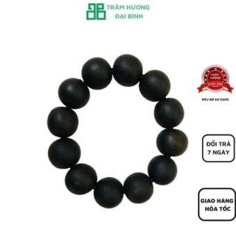 Trầm hương - Vòng tay trầm hương hạt tròn đơn 18,19,21mm, vô dầu rin