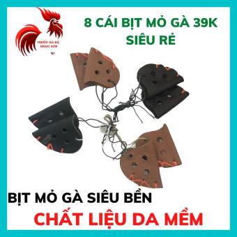 BỊT MỎ GÀ CHỌI - COMBO 8 cái - bịt mỏ gà - bịt mỏ da cho gà - chất liệu da dầy - THUOCGADANGOCSON.