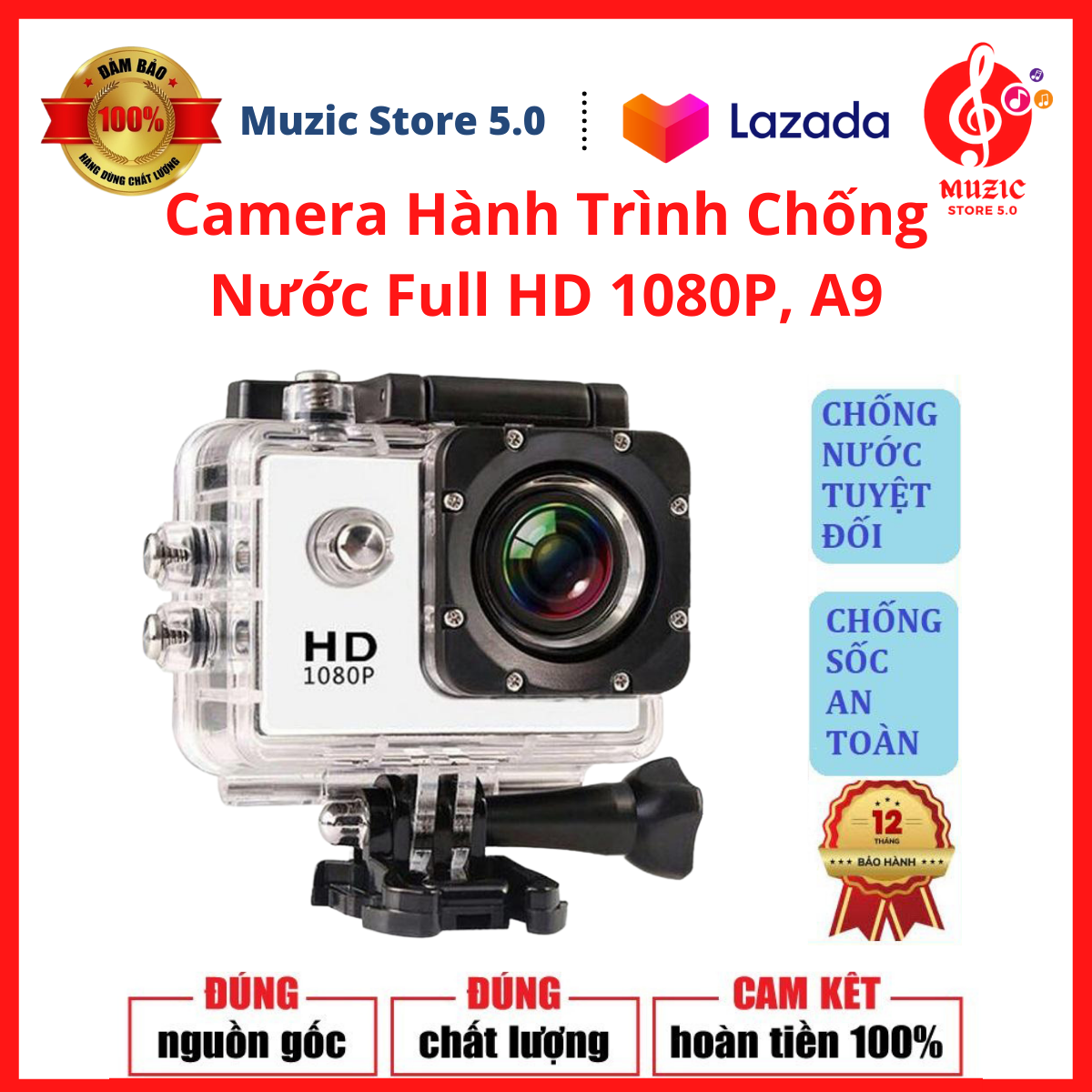 Camera Hành Trình A9 - camera hành trình 4k 2.0 full hd 1080p - Camera hành trình xe máy - Camera phượt thể thao - Chống Rung - Chống Nước Độ Sâu 30m - Tự Động Lấy Nét - BH 1 Đổi 1 trong vòng 12 tháng.