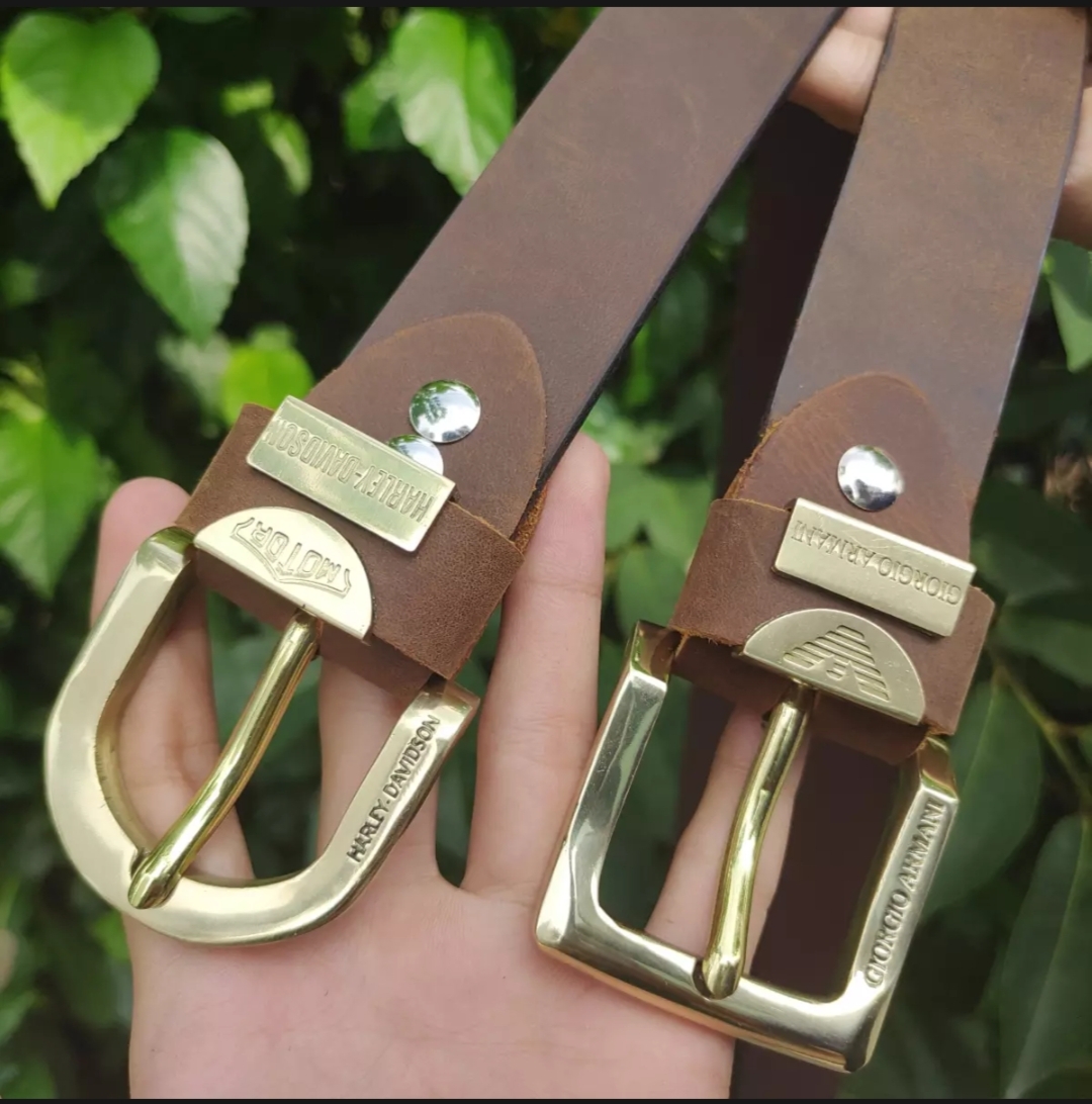 [Miễn Phí Vận Chuyển] [DA THẬT] Thắt lưng nam da bò nguyên miếng đầu đầu nguyên khối hàng chính hãng bảo hành 1 năm