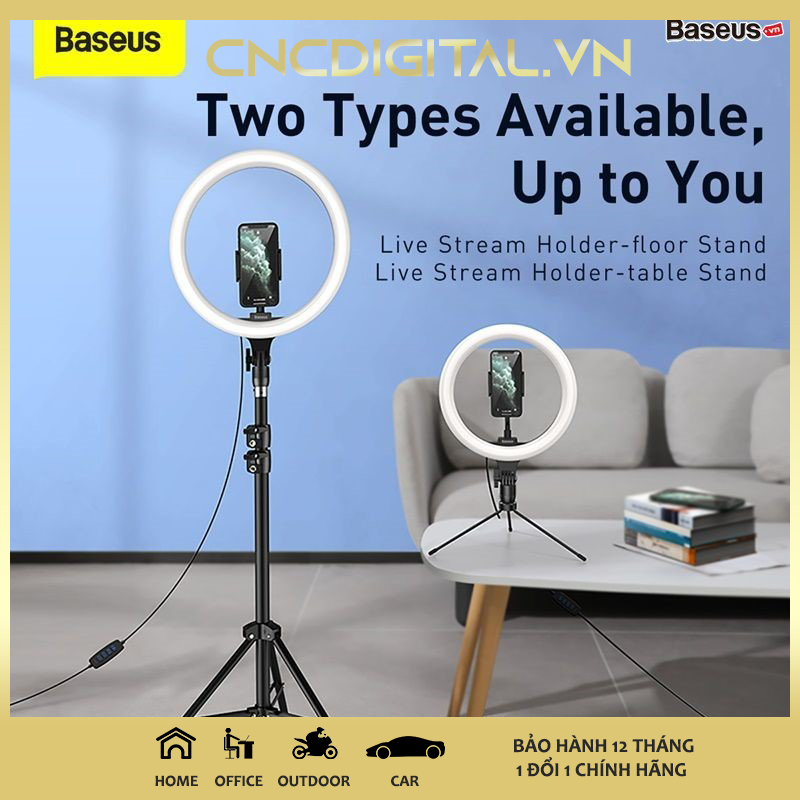Đèn Livestream Bán Hàng, Chụp Hình, livestream game thủ - Đèn Live Stream Baseus Live Stream Holder - Table Stand 3 Nhiệt Độ Màu - Hàng Chính Hãng