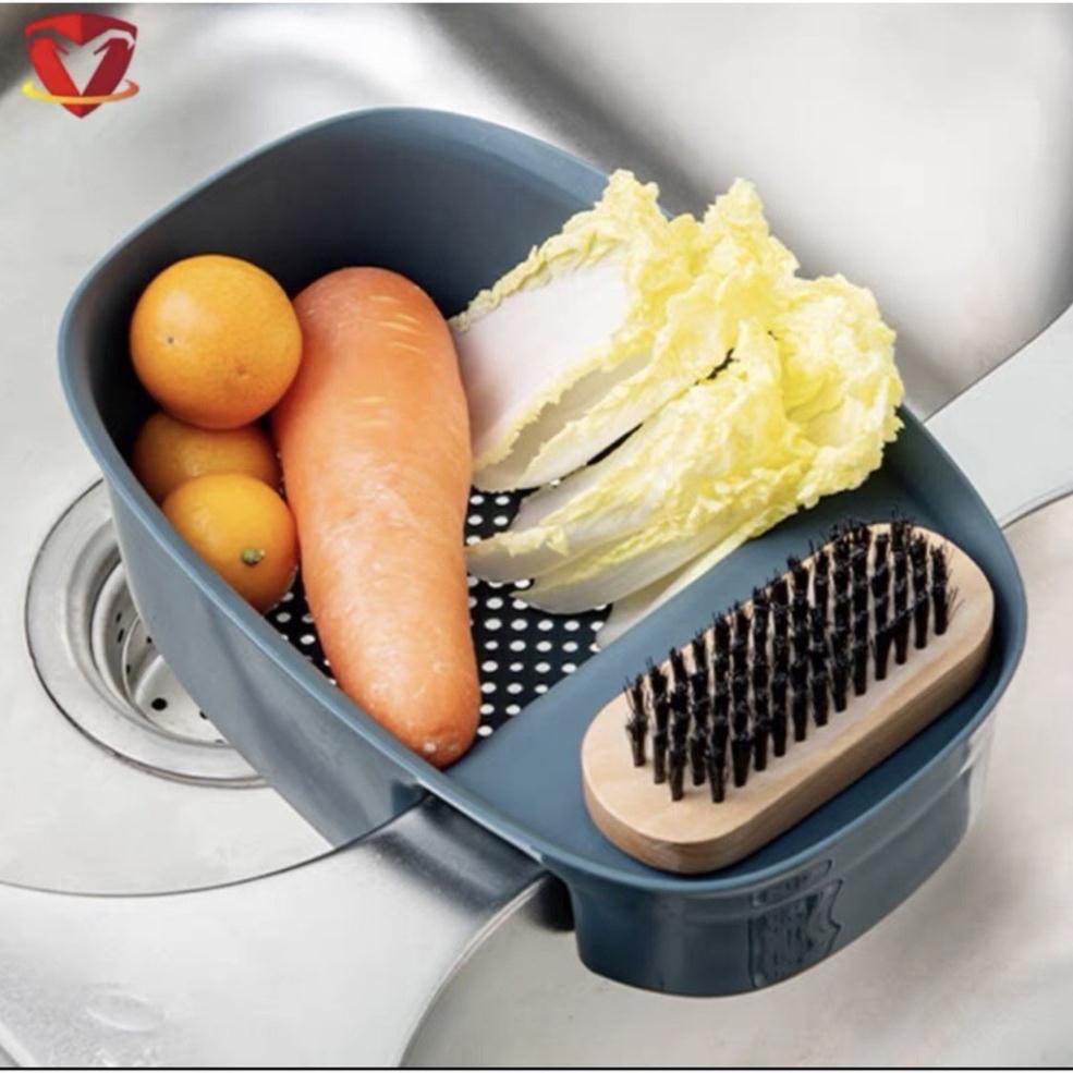 Khay nhựa lọc rác để bồn rửa chén kèm để đồ tiệm dụng