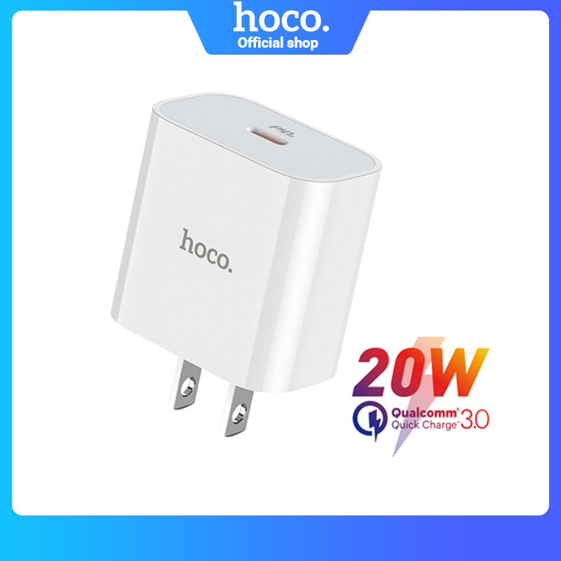 HOCO 100% Original PD 20W Fast Charging USB C Charger for iPhone 12 Pro Max 12 11 XS XR X 8 Plus PD Charger for iPad Air 4 iPad Mini Pro