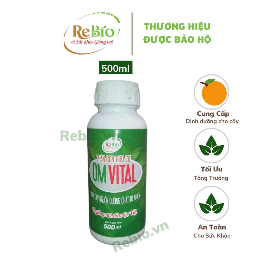 Phân bón 𝐎𝐌 𝐕𝐈𝐓𝐀𝐋 𝟓𝟎𝟎𝐦𝐥 Chuyên dinh dưỡng cho các loại cây ăn quả, rau màu, hoa hồng, cây cảnh các loại..