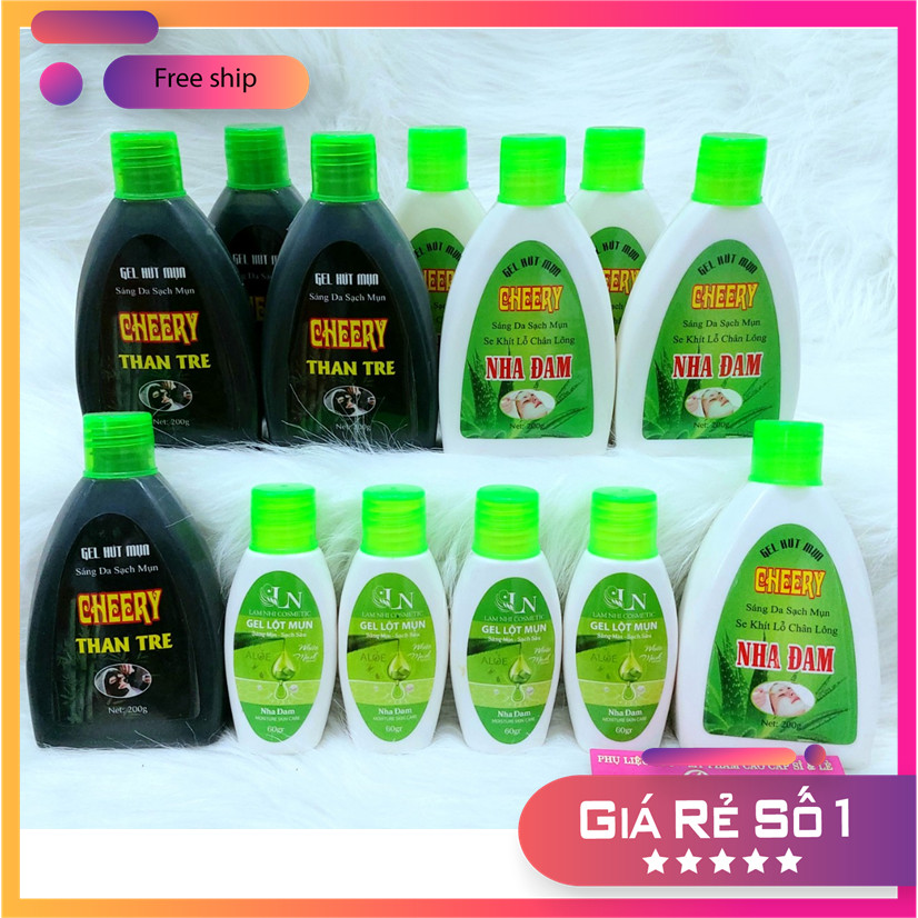 Gel lột mụn cám - tẩy tế bào chết nha đam & than tre 60g / 200g