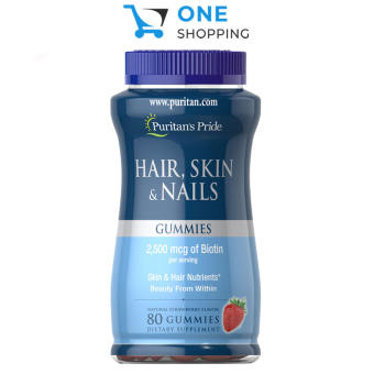 Kẹo dẻo đẹp da, tóc, móng Hair, Puritan's Pride Skin & Nails Gummies 80 Viên