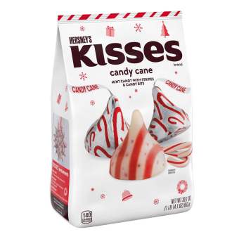 TÚI 853g KẸO GẬY CANDY CANE - BẠC HÀ MINT Hershey's Kisses, MẪU LỄ HỘI - GIÁNG SINH (30.1 oz)
